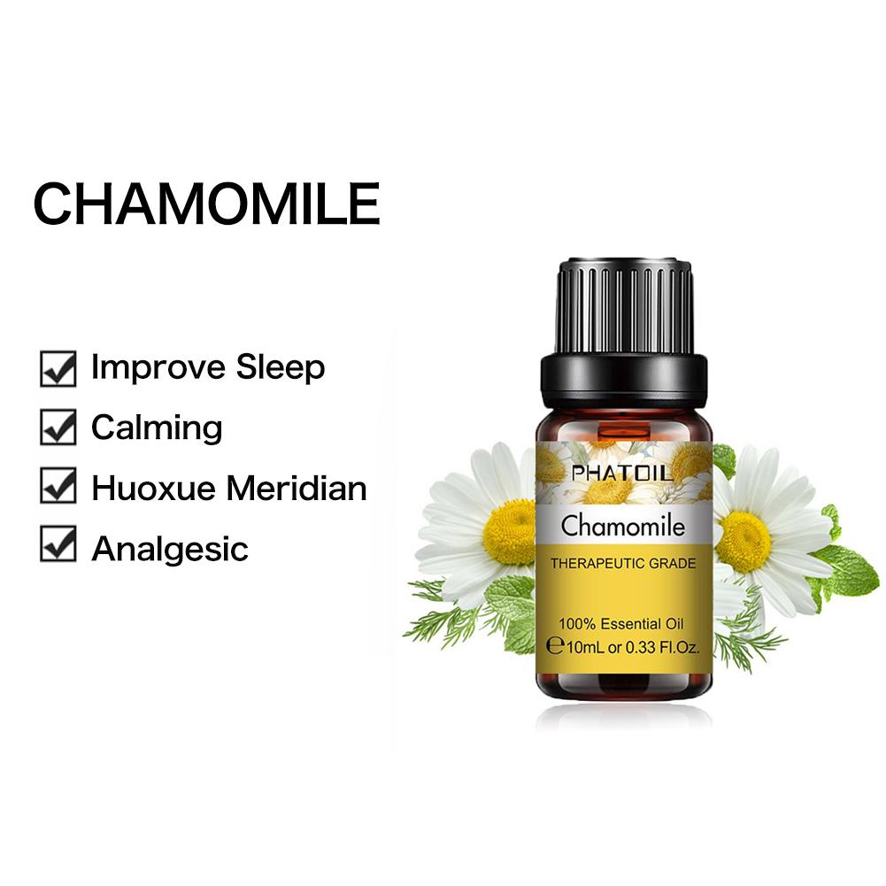 PHATOIL 10/20/30ml Chamomile Pure Essential Oil Aromatherapy for Healthy Calming Air Fresh Diffuser Bathing Body Relieve Improve Sleepment