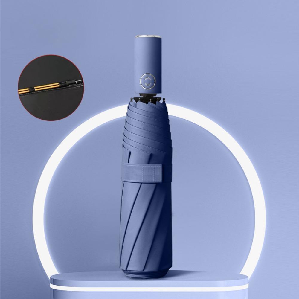 Lightweight Umbrella Automatic Advertising Small Umbrella Large Folding Wind Resistant Portable Three Fold Sunny Rainy Dual Use
