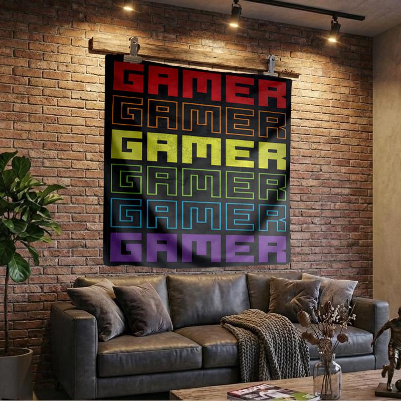 Geek Gamer Culture Printed Tapestry, Wall Hanging,Livingroom, dormitory, Large Wall Decor, Fabric Decor Fan Birthday Gifts