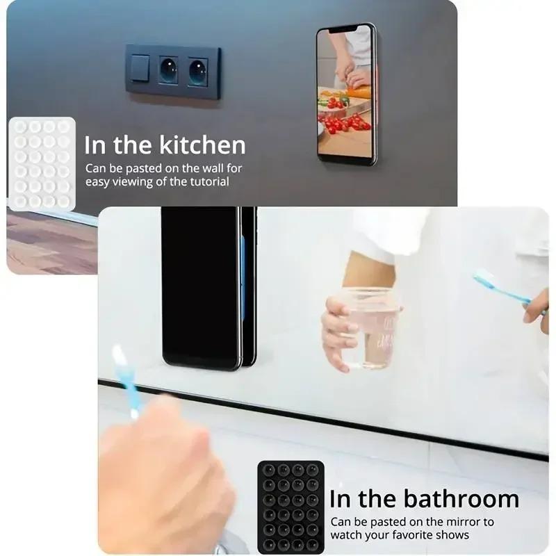Double-Sided Silicone Suction Pad - Adhesive Rubber Sucker for Mobile Phone Fixing