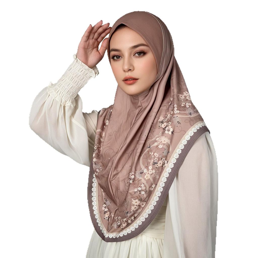 Malaysia Women Print Hijabs Shawl Arab Head Wrap Bonnet Long Scarf Scarves