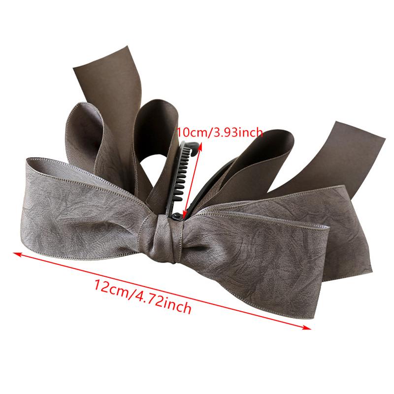 Dyeing Bow Banana Clip High Ponytail Hair Clip Original Twist Clip High-End Temperament Vertical Clip Hair Clip Female