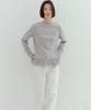 Okuka Layered Frill Top - Gray