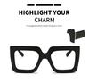 2pcs High Quality Women Classic Square Classic Large Frame Flat Glasses Fashion Men  Colorful Design Sun Glasses Retro Glasses