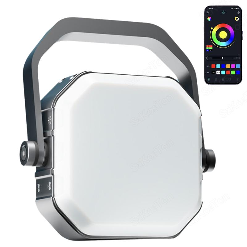 RGB Video Lights LED Camera Light 360 Full Color Portable Photography Lighting 3 Cold Shoe Rechargeable 3000-9000K Panel Lamp