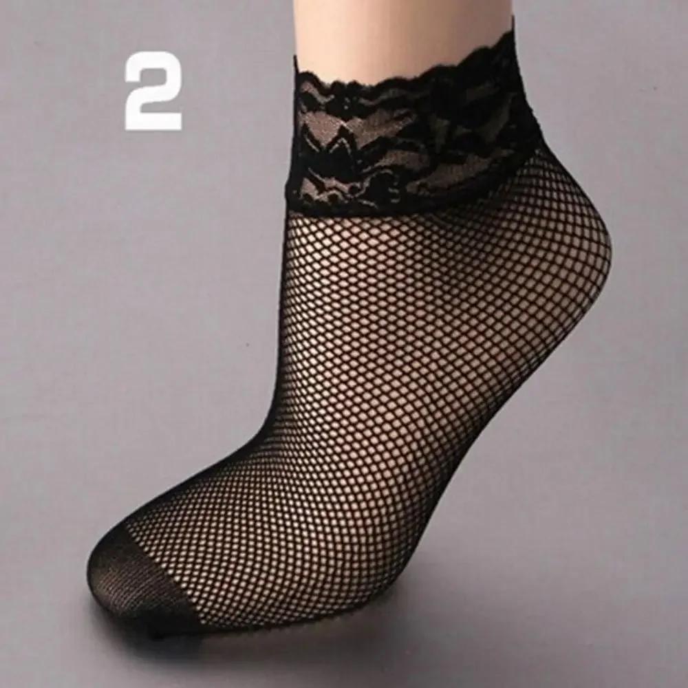 Casual Ruffle Hot Sale Sexy Ladies Fishnet Women Stockings Ankle Short Socks Foot Socks Lace