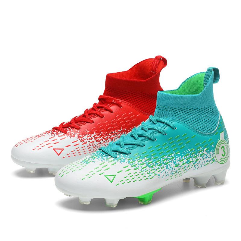 Training spike shoes men's and women's football shoes student sports shoes men's new high-top football shoes broken nails