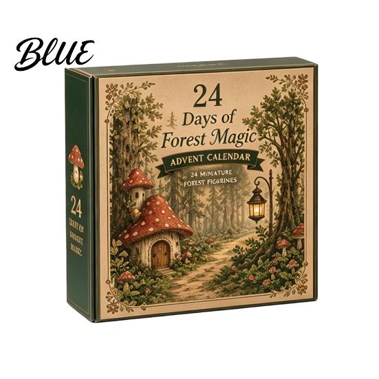 Resin Figurines for Kids 2026 Spirit Advent Calendar 24-Day Countdown Mini Figure Set Elf Alien Unique Craftsmanship Gifts Fairy Christmas Ornament