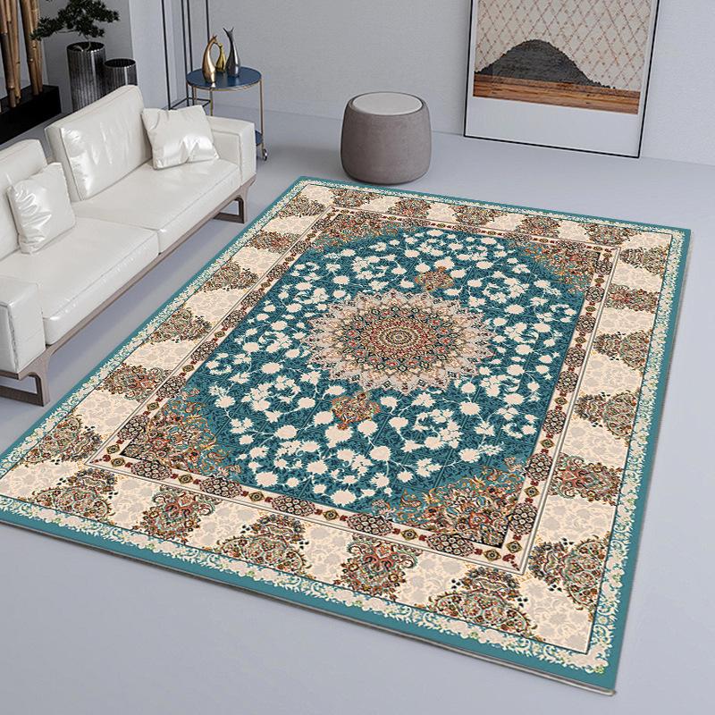 

Ковер в американском стиле для гостиной, спальни, прикроватный ковер, складной ковер 90cmx150cm павлин голубой