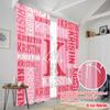 2pcs,2D plane printing Curtains&Window Treatment Kristin Collage Versatile Polyester (without rod) Room Decor Ldeal for Bedroom