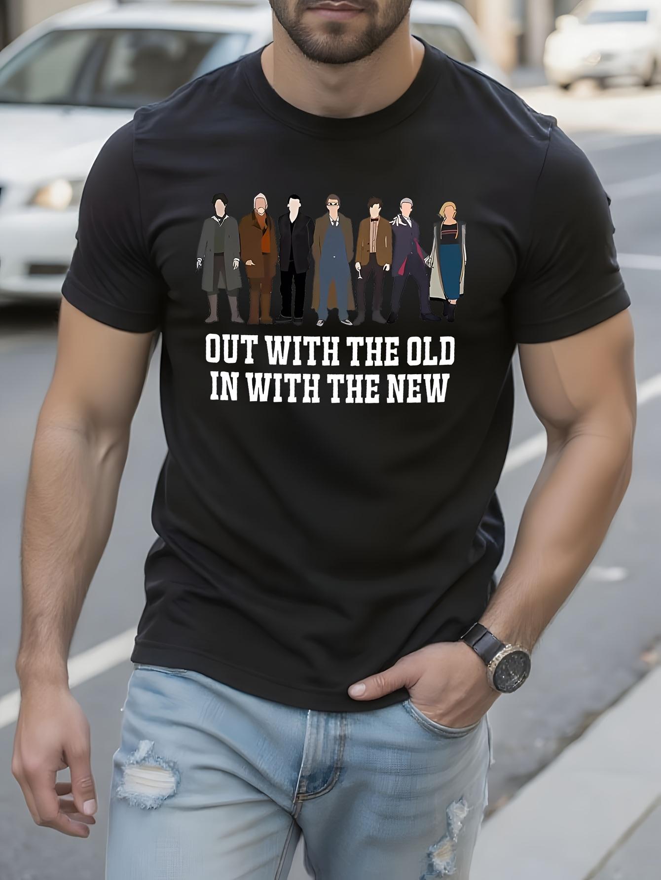 Funny Graphic Tshirt - Out with The Old In with The New S... XXL