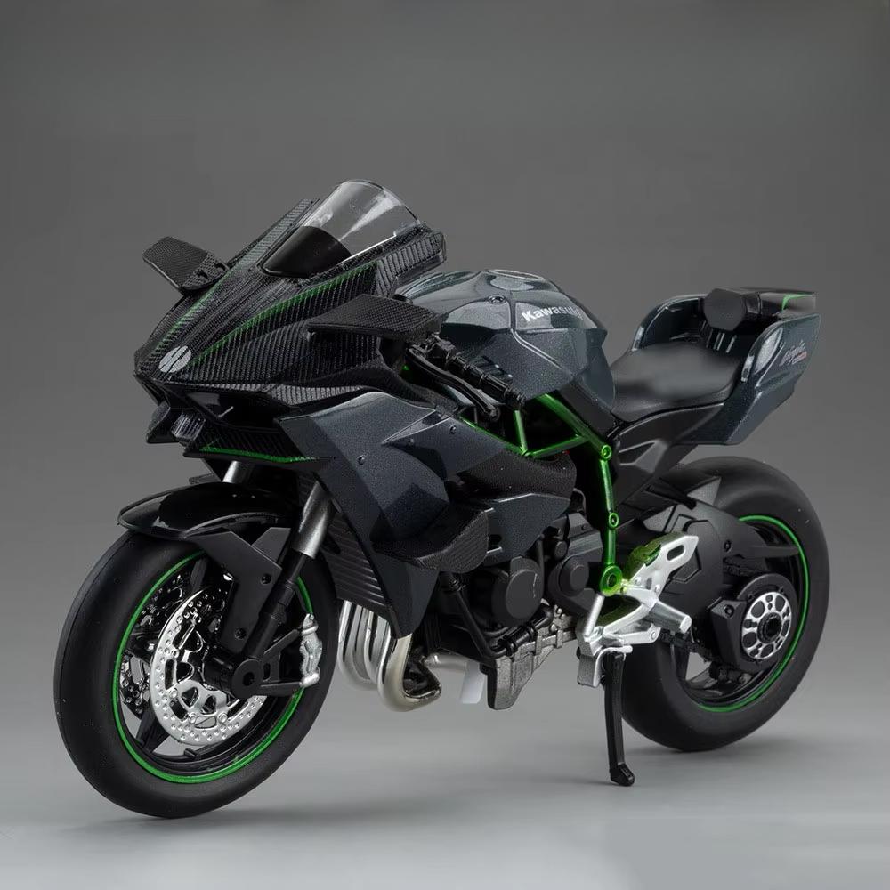 1:12 Kawasaki 400 H2r S1000rr Model Motorcycle Toys Alloy Diecast Car Front Wheel Steering With Light Motorbike Toy For Kid Gift