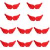 10Pairs Angel Wing Hair Clips for Girls Cartoon Headwear Hairpieces Black Alloy Hair Accessories for Stylish Outfits