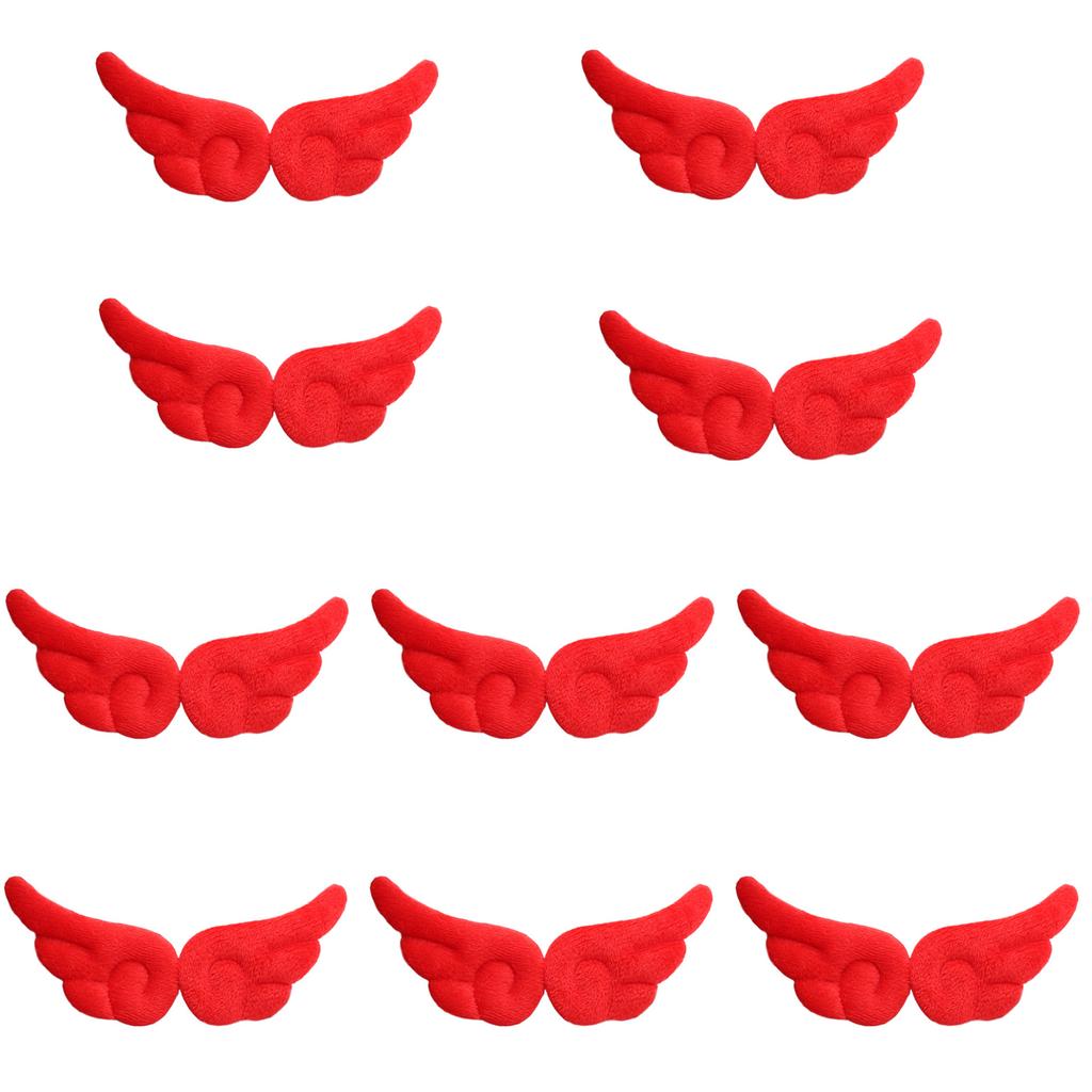 10Pairs Angel Wing Hair Clips for Girls Cartoon Headwear Hairpieces Black Alloy Hair Accessories for Stylish Outfits