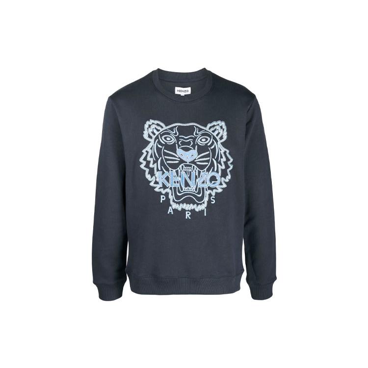 KENZO Sweatshirts Men`s Blue Crew Neck