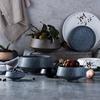 Nordic Grey Ceramic Bowl Set: Rice, Salad, Noodle, Soup, Dessert, Vase.