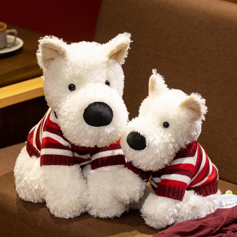 Highland White West Terrier Plush Toy With Soft Design For Home Decor Office
