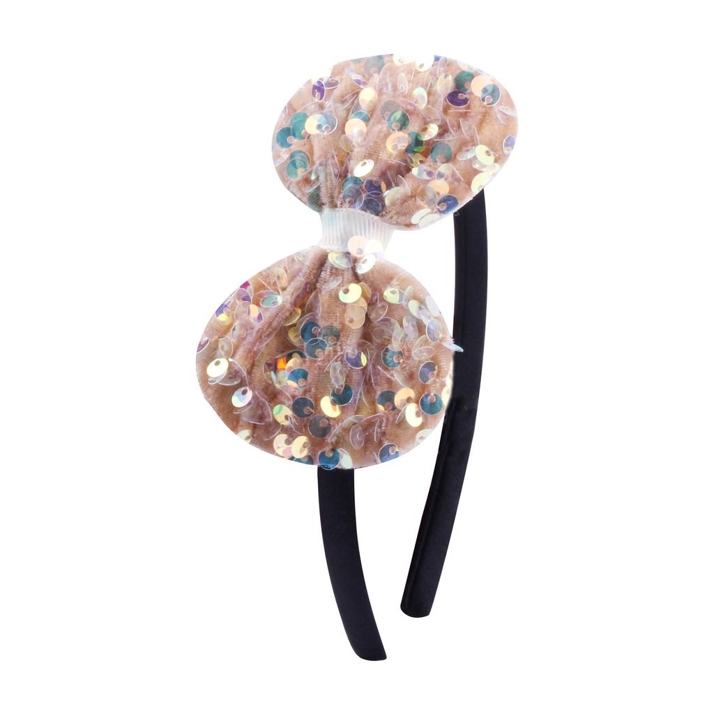 Glitter Bow Headband for Girls Red Bowknot Hair Bands Halloween Christmas Party Cosplay Costume Gifts for Teen Women