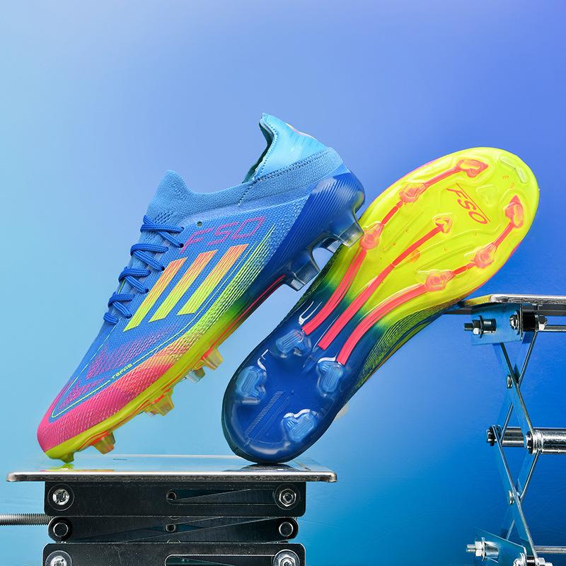 Messi F50 Fußballschuhe Tf Gebrochene Nägel Kunstrasen Ag Nägel Fly Weaving Nahtlos Atmungsaktiv Herren und Damen Training
