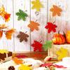 Demissle Thanksgiving Fall Leaves Bulletin Board Decorations Leaf Cutouts Glitter Maple with Adhesive Dots for Bulletin Board Classroom Decor(100