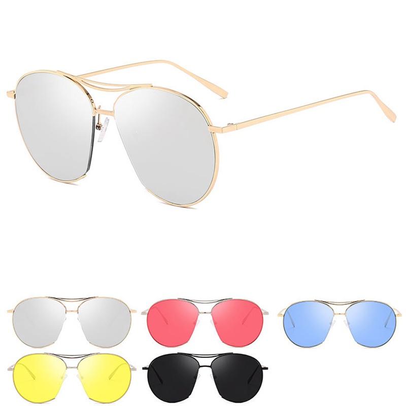 High-quality Womens Large Aviator Sunglasses With Sleek Metal Frame And Mirror Lens