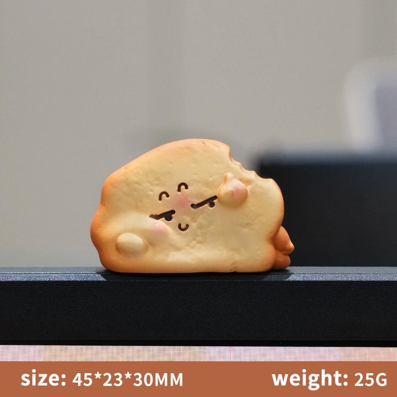 Cute Chubby Cat Monitor Topper Creative Cartoon Figurine Mini Desk Decor for Office Workstation Home Bedroom Table