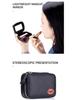 Damen Mini-Lippenstifttasche aus echtem Leder mit Spiegel - Modische und tragbare Drei-in-Eins Make-up-Tasche