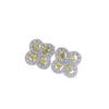 Women's Diamond-Set Four-Leaf Clover Zircon Stud Earrings – Colorful Lucky Clover Jewelry
