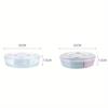 Multi - Compartment Round Food Storage Container with Transparent Lid and Convenient Handle - Ideal for Organizing Snacks