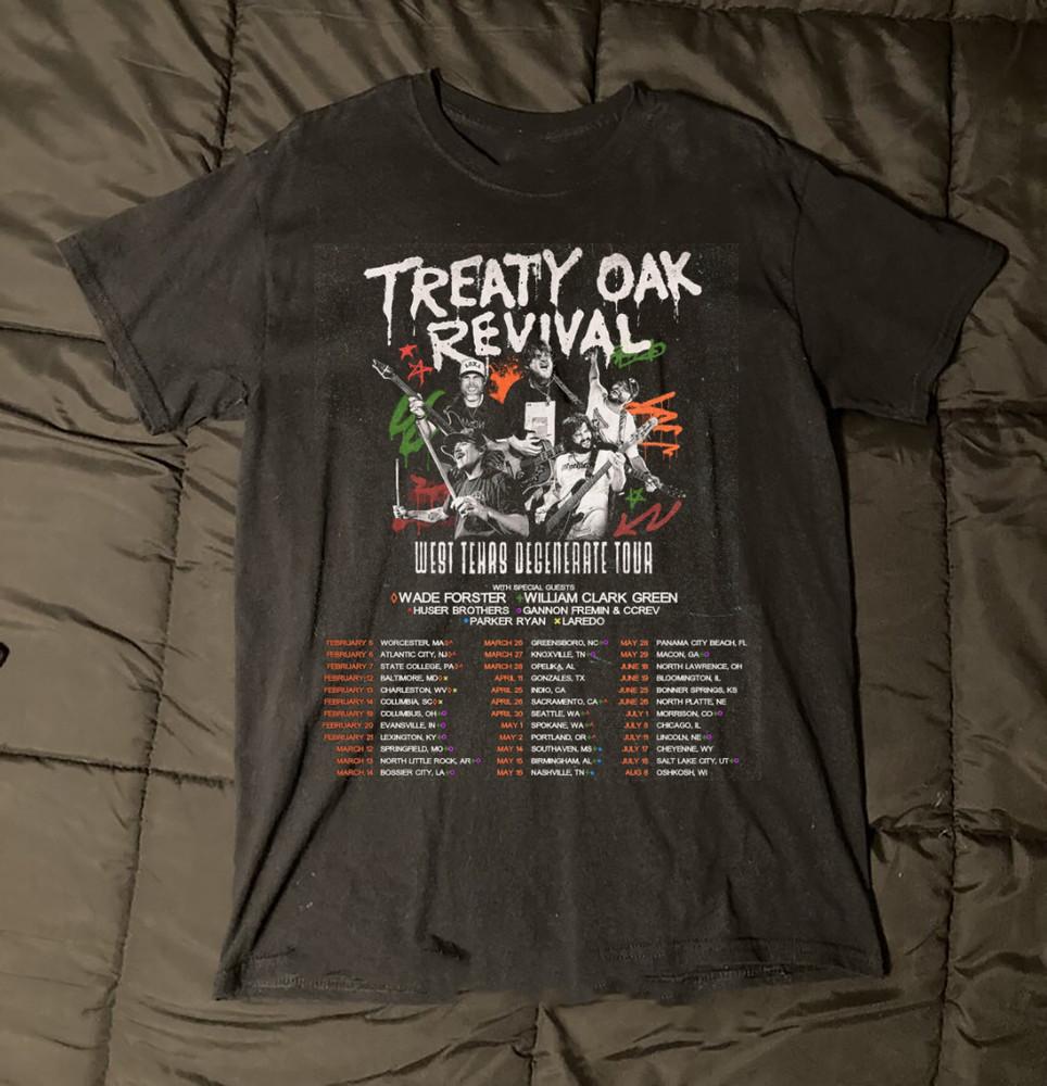 Treaty Oak Revival West Texas Degenerate Tour size S to 5XL Tshirt QT1615 Unisex T-Shirt XXXL