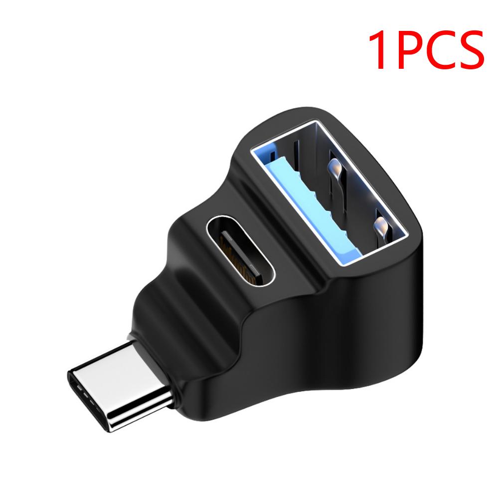 

1 To 2 USB-C To USB-C USB-A Adapter 20Gbps USB-C Male To USB-C USB-A Female Adapter 180 Degree U-shaped for STEAM DECK/Switch