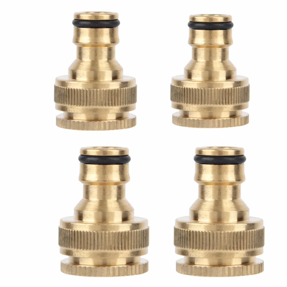 4PCS Quick Connect Hose Connector 1/2" and 3/4" Female Thread Hose Adapter  Garden Irrigation