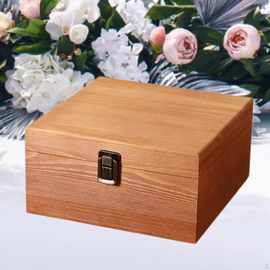 Wooden Box Bridesmaid Favor with Clasp Candy Case DIY Hinged Decorative Rustic Unfinished