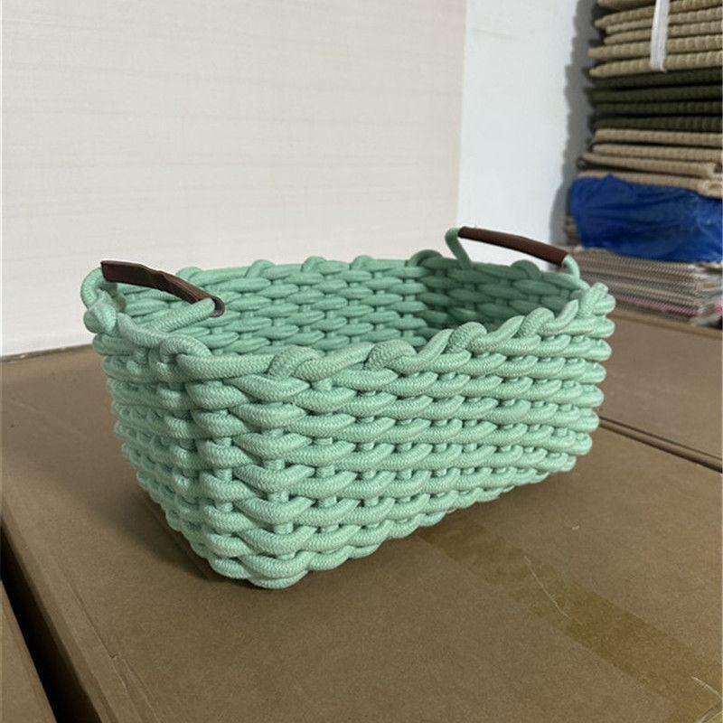 Sundries Cotton Rope Storage Baskets: Large & Small Cosmetic Organizer for Lipsticks & Eyeshadows