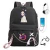 Anime Cosplay School Backpack With Chain Strap Teens - Lightweight Waterproof Canvas Rucksack High Students
