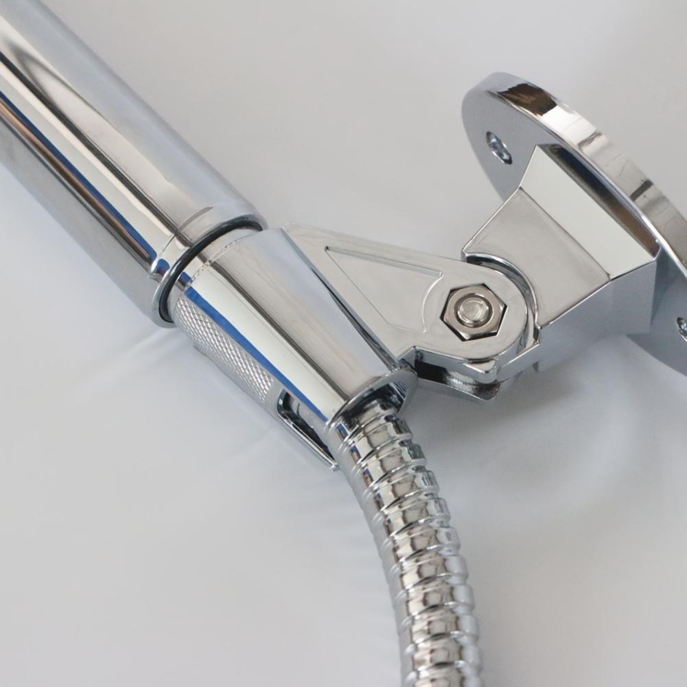 Adjustable Shower Bracket Fixed Base Universal Wall Mounted Shower Head Holder Handheld Sprayer Fixed Base Support For Bathroom