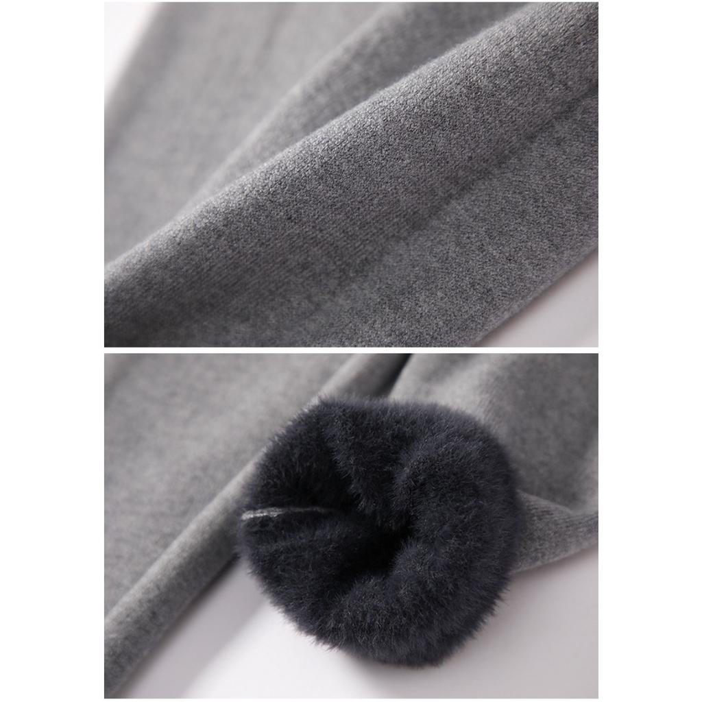 Large Mink Fleece Leggings for Women, Worn for Autumn and Winter, with Thick Fleece for Warmth. High Waisted, Tight Fitting, Elastic, and Small Feet