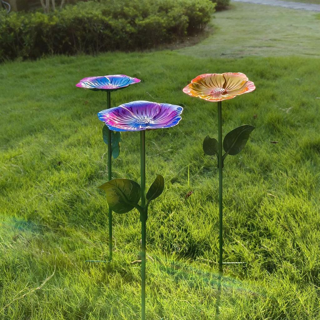 Bee Watering Station 3 Piece Flower Shape Butterfly Feeder Bee Bath For Outdoor Backyard Patio Deck Butterfly Farm Pond Fountain