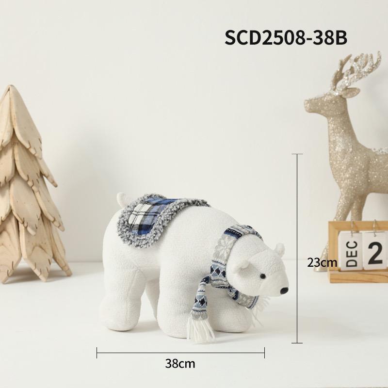 HOMZY Christmas Snowman Doll Plush Toy Stuffed Snowman Figurine Xmas Ornaments for Home Decorations Tabletop Centerpieces