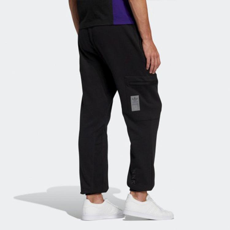 Adidas Originals Trefoil X Melting Sadness Puppet Series Spliced Sports Pants Men Bottoms Black HC0350