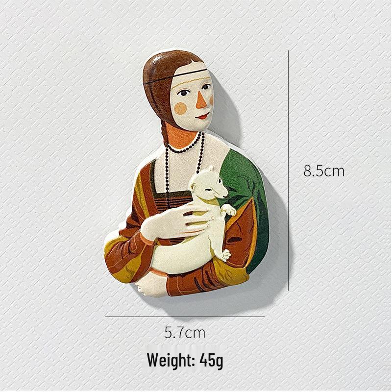 Dreidimensionaler Van Gogh Harz Kühlschrankmagnet Fotorahmen mit Ölgemälde-Design