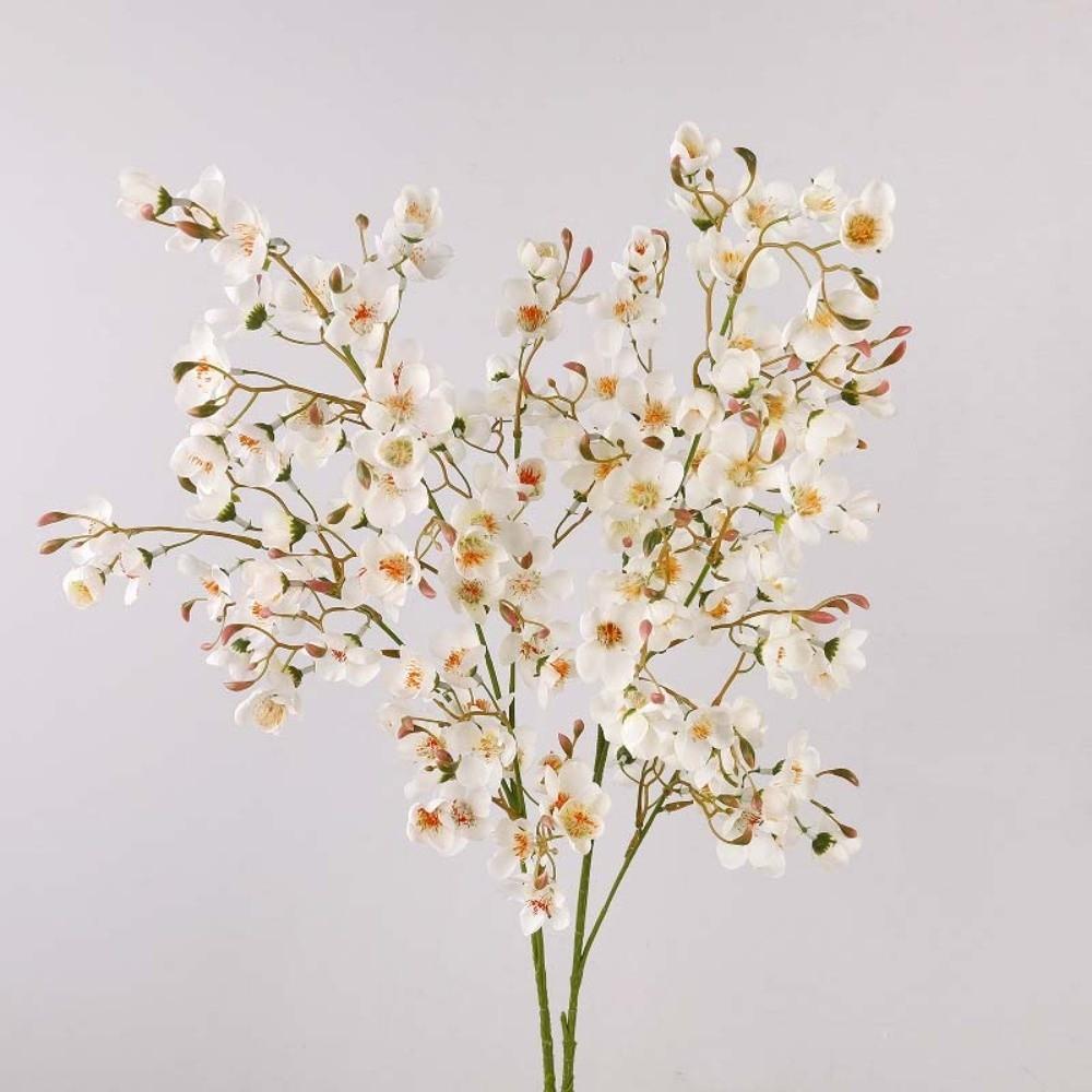 Fake Floral Artificial Pear Flowers Plum Blossom Handmade Simulation Pear Blossom Artificial Realistic Faux Flower Branch