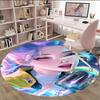 1pc KPop Demon Hunters RUMI5 Print Round Carpet Chair Round Carpet Suitable for Bedroom Living Room Home Decorative Carpet