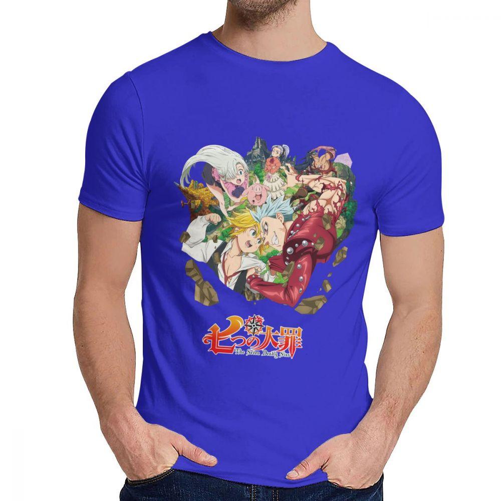 Unisex Tee Shirt The Seven Deadly Sins Comfortable Stylish Man S O Neck Cartoon Print T