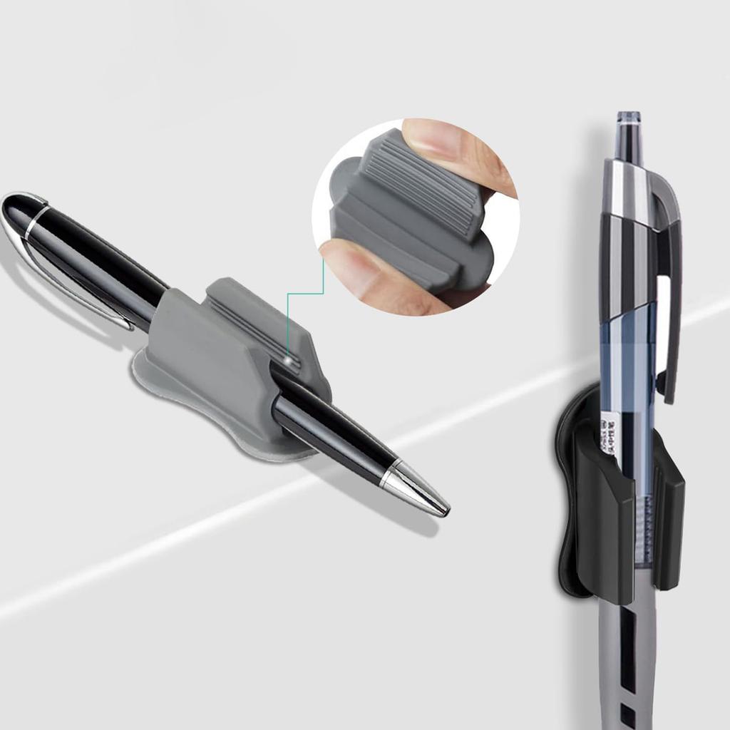 Stifthalter für Schreibtisch Bleistifthalter mit doppelseitigem Klebeband Flexibler Stifthalter Clip Klemme für Klemmbrett Wand Schreibtisch