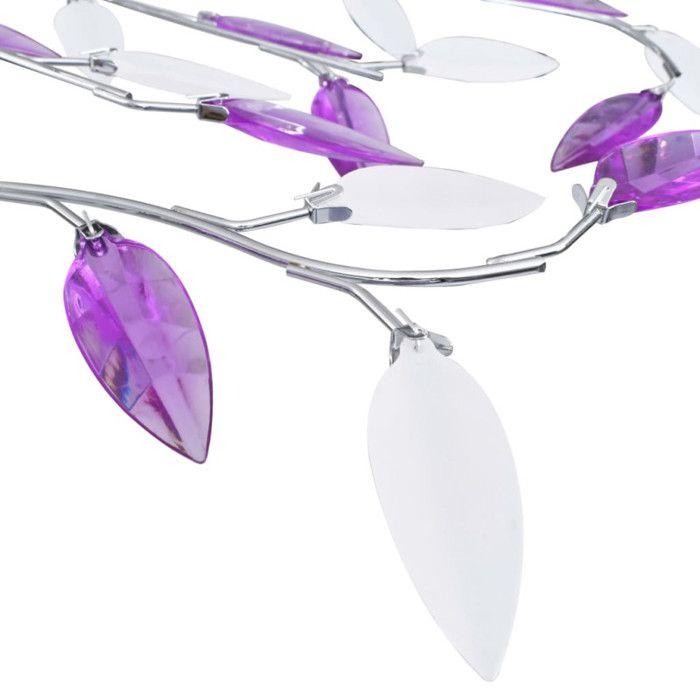 VidaXL Ceiling Light with Leaf Arms Acrylic Crystal Chandelier Pendant Lamp Indoor Lighting Living Room Bedroom 5 289240
