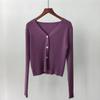 Autumn V-neck Office Knitted Sweater Jacket Casual Long Sleeve Cardigan Elegant Solid Button Sweater Coat Winter Clothing 29624