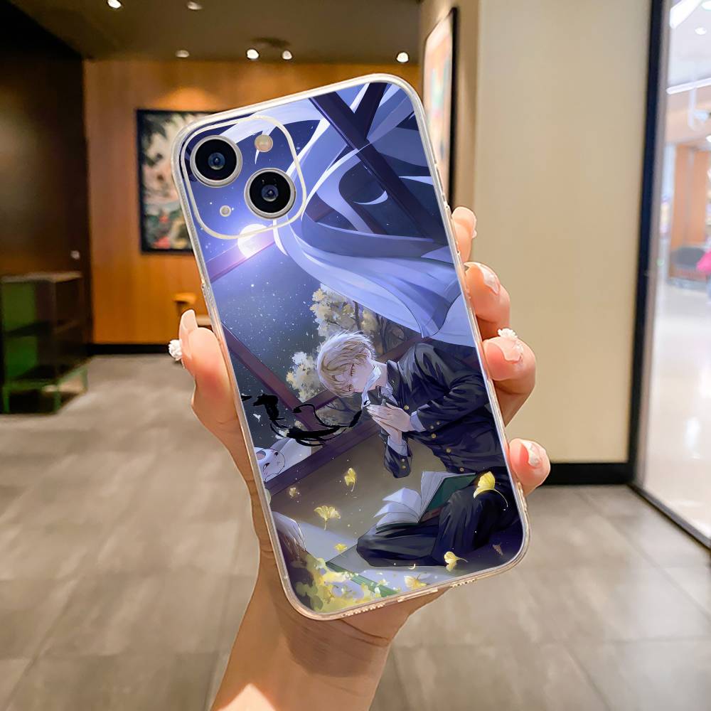 

Natsume s -Book of -Friends Phone Case For iPhone17,16,15,14,13,12,11 ,Pro Max, Plus Soft Silicone Transparent Cover iPhone17