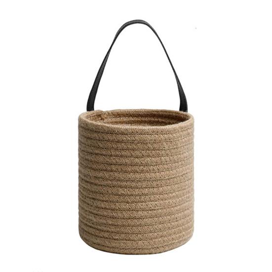 Hanging Basket Round Multi-purpose Woven Wall Rope Basket for Home