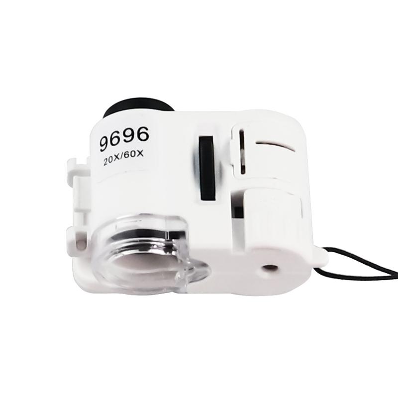

Mini Microscope for Cash Verification with Hanging Rope with Light 20X 60X for Jewelry Identification, Magnifying Glass 20X 60X